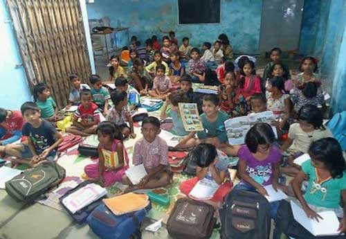 Children studying